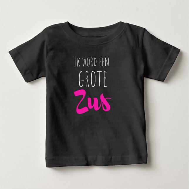 T-shirt Pour Bébé Je deviens une grande soeur (Devant)