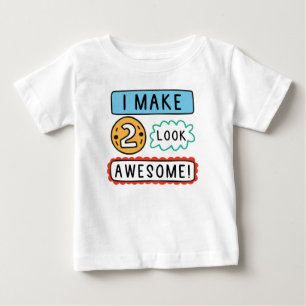 T-shirt Pour Bébé Je fais paraître deux génial