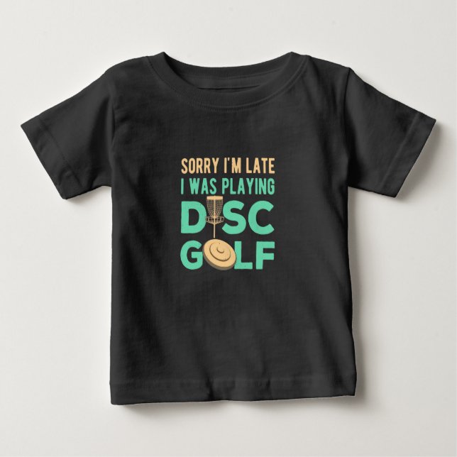 T-shirt Pour Bébé Je Jouais À Disk Golf (Devant)