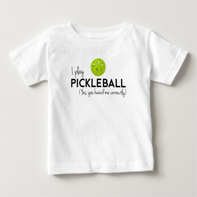 T-shirt Pour Bébé Je joue Pickleball (Devant)