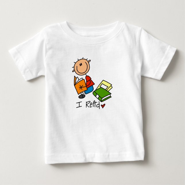 T-shirt Pour Bébé Je lis (Devant)