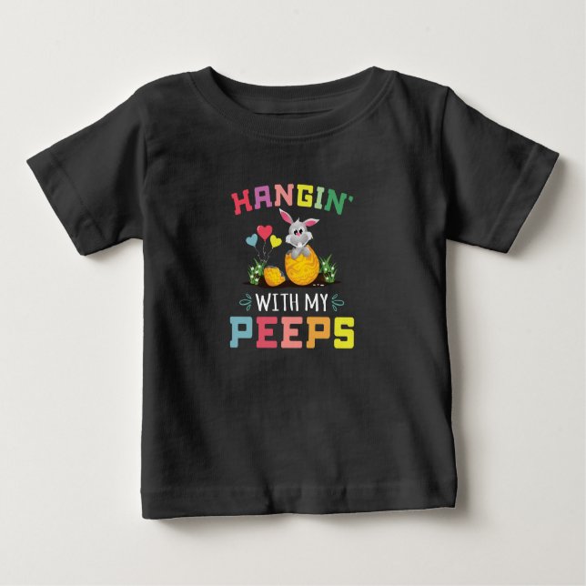 T-shirt Pour Bébé Je me accroche avec mes yeux (Devant)