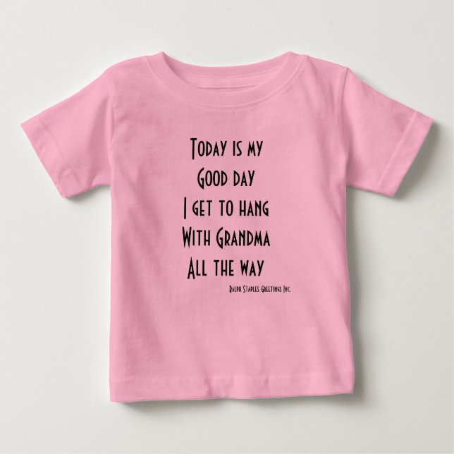 T-shirt Pour Bébé Je me raccroche avec grand-mère (Devant)