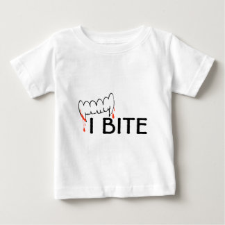 T-shirt Pour Bébé Je mords (des dents et le sang)