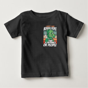 T-shirt Pour Bébé Je n'aime pas les gens du matin ou les matins ou l