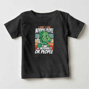 T-shirt Pour Bébé Je n'aime pas les gens du matin ou les matins ou l