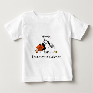 T-shirt Pour Bébé Je ne mange pas mes amis