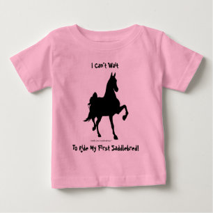 T-shirt Pour Bébé Je ne peux pas attendre pour monter mon premier