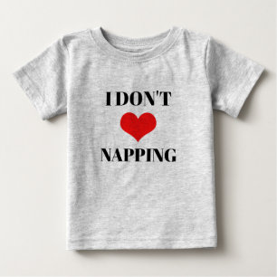 T-shirt Pour Bébé Je ne suis pas amoureux de la sieste Rouge Saint V