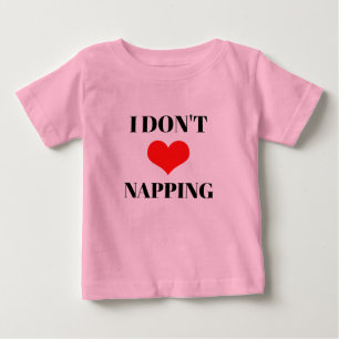 T-shirt Pour Bébé Je ne suis pas amoureux de la sieste Rouge Saint V