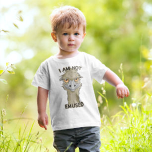 T-shirt Pour Bébé Je Ne Suis Pas Emusé Drôle Emu Pun