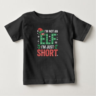 T-shirt Pour Bébé Je Ne Suis Pas Un Elfe Juste De Courtes Noël Drôle