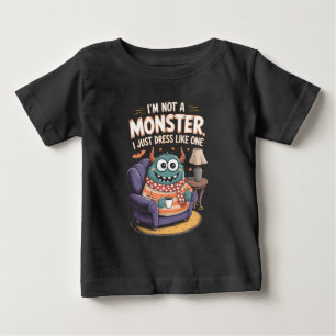 T-shirt Pour Bébé Je ne suis pas un monstre que je porte comme une H