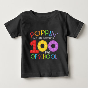 T-shirt Pour Bébé Je passe 100 jours à l'école