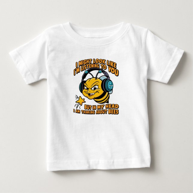 T-shirt Pour Bébé Je pense à BEES (Devant)