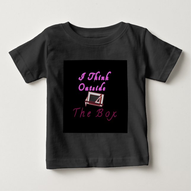 T-shirt Pour Bébé Je pense à l'extérieur de la boîte ZA. (Devant)