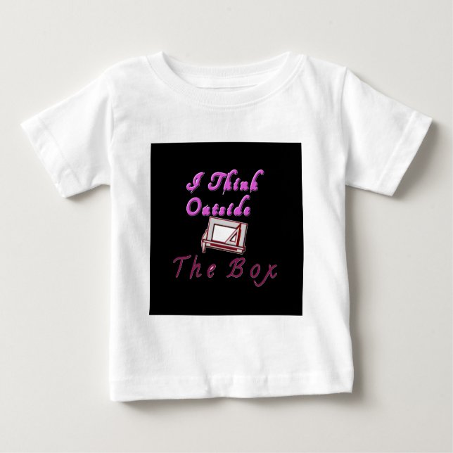 T-shirt Pour Bébé Je pense à l'extérieur de la boîte ZA. (Devant)