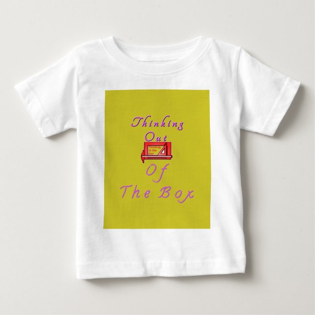 T-shirt Pour Bébé Je pense hors de la boîte. (Devant)