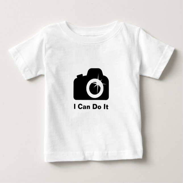 T-shirt Pour Bébé Je Peux Le Faire Caméra (Devant)
