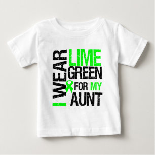 T-shirt Pour Bébé Je porte le vert de chaux pour ma tante Lymphoma