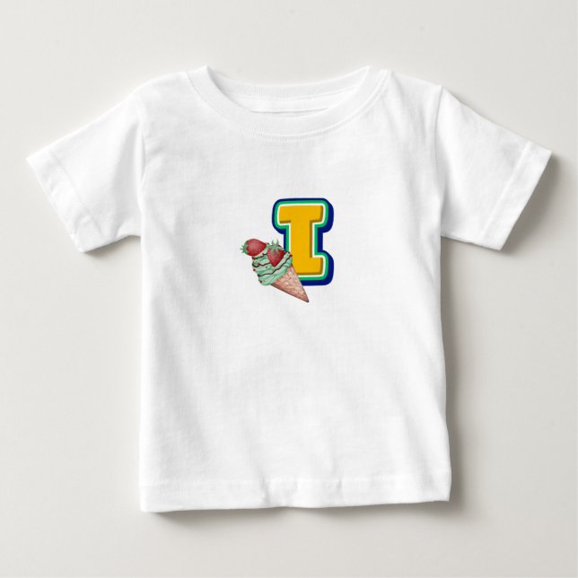 T-shirt Pour Bébé Je pour glace (Devant)