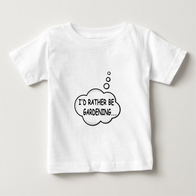 T-shirt Pour Bébé Je préfère être jardiné (Devant)