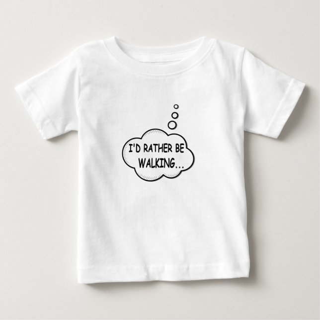 T-shirt Pour Bébé Je préfère marcher (Devant)