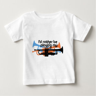 T-shirt Pour Bébé Je préférerais jouer de ma trompette