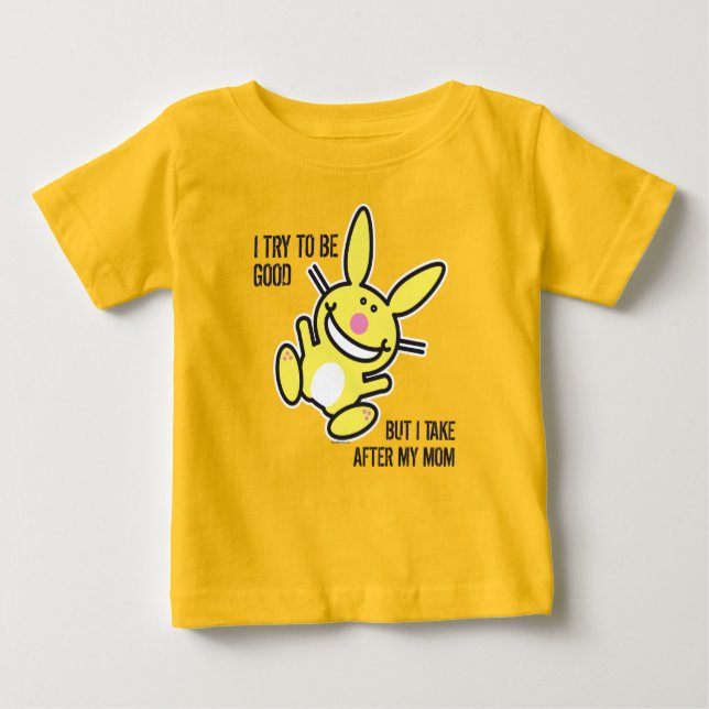 T-shirt Pour Bébé Je prends ma mère (Devant)