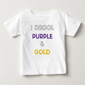 T-shirt Pour Bébé Je radote pourpre et or