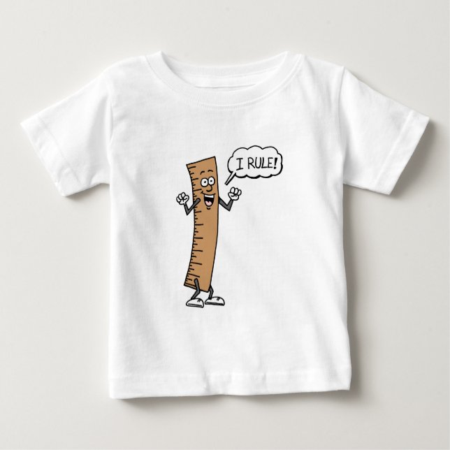 T-shirt Pour Bébé Je règle la règle du dessin (Devant)