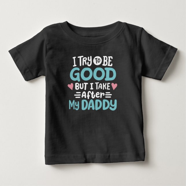 T-shirt Pour Bébé Je ressemble à mon papa (Devant)