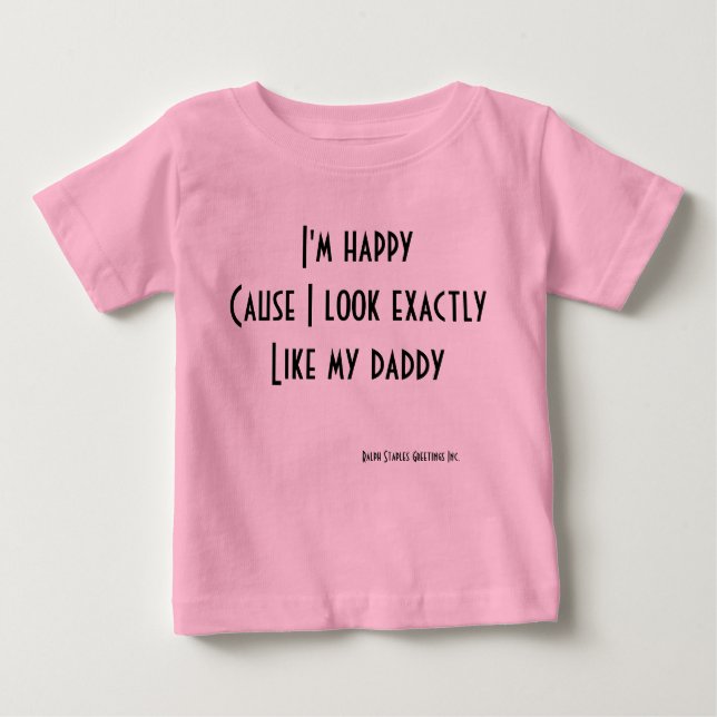 T-shirt Pour Bébé Je ressemble à mon papa (Devant)
