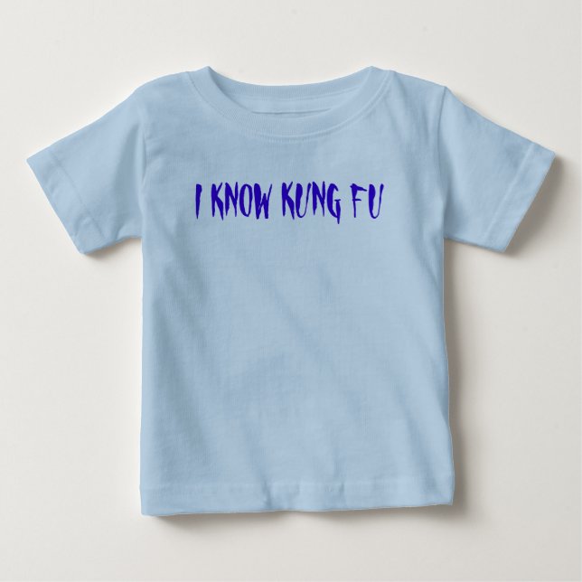 T-SHIRT POUR BÉBÉ JE SAIS KUNG FU (Devant)