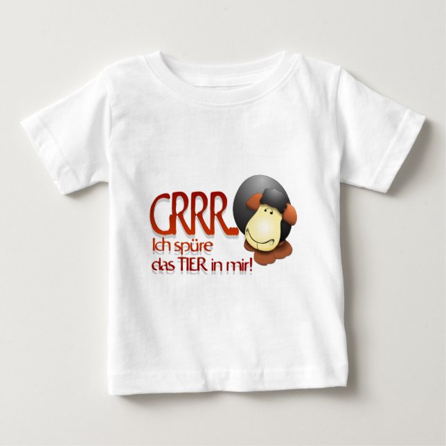 T-shirt Pour Bébé Je sens l'animal en moi ! (Devant)