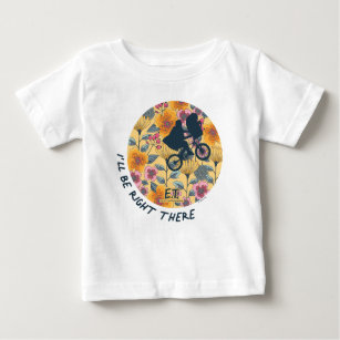 T-shirt Pour Bébé "Je serai là" Insigne floral Elliot & E.T.