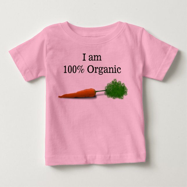 T-shirt Pour Bébé Je Suis 100% Vêtements Pour Enfants Bio (Devant)