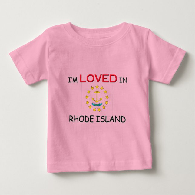 T-shirt Pour Bébé Je suis aimé dans l'ÎLE RHODE (Devant)
