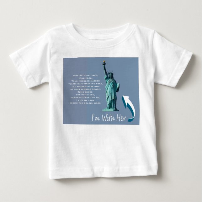 T-shirt Pour Bébé Je suis avec elle ! (Devant)