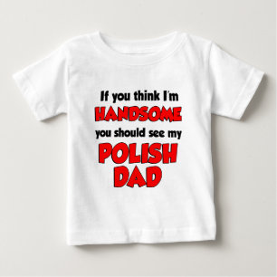 T-shirt Pour Bébé Je suis beau papa polonais