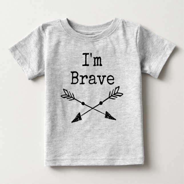 T-shirt Pour Bébé Je suis courageux (Devant)