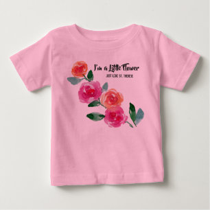 T-shirt Pour Bébé Je suis de petits roses de St Therese de fleur