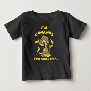 T-shirt Pour Bébé Je suis des bananes pour grand-mère