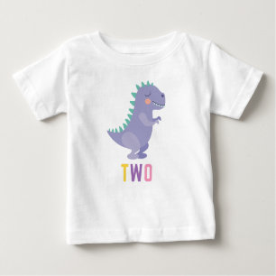 T-shirt Pour Bébé Je suis deux Chemise Dinosaur 2e anniversaire