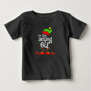 T-shirt Pour Bébé Je suis Elf Xmas par intérim Famille Ami Noël