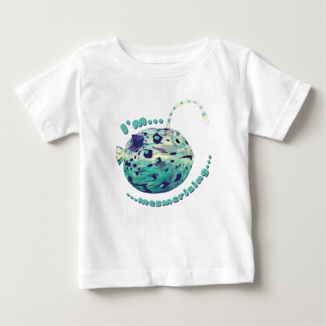 T-shirt Pour Bébé "Je suis fascinant..." Le poisson-lampe-livre réal (Devant)