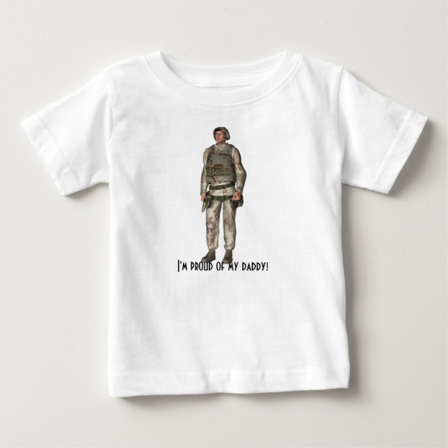 T-shirt Pour Bébé "Je suis fier de mon papa ! (Devant)