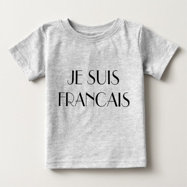 T-SHIRT POUR BÉBÉ JE SUIS FRANCAIS (Devant)