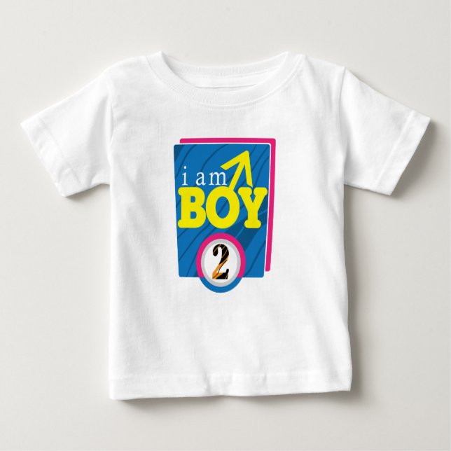 T-SHIRT POUR BÉBÉ JE SUIS GARÇON 2 (Devant)