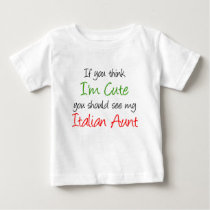 T-shirt Pour Bébé Je suis jolie tante italienne